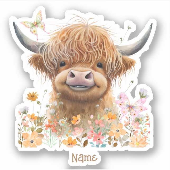 Cute Highland Cow Personalized (Front)