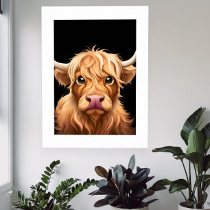 Cute Highland Cow Poster