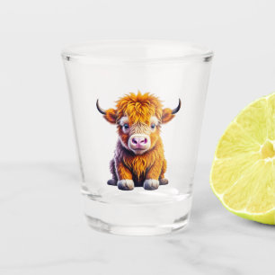 Cute Highland Cow  Shot Glass