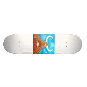 CUTE HIGHLAND COW SKATEBOARD