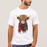 Cute Highland Cow Wearing Buffalo Plaid Scarf Farm T-Shirt<br><div class="desc">Funny Saying Scottish Highland Cow Scotland Cow Cows Costume Funny Design For Mom Daughter Grandma Cow Gifts For Boys Girls Cow Quotes Farm Animal Farming Lover Cows Animals Farmer Girl Cow Cute Cow Birthday Cow Worker Cows Adult Cows Cow For Women Men Im A Cow Tee T-Shirts Clothes Outfits Apparel...</div>