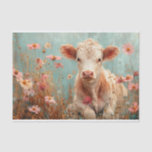 Cute Highland Cow with Wildflowers for Decoupage Tissue Paper<br><div class="desc">Add a touch of delicate charm to your gifts and projects with our exquisite tissue paper featuring an adorable, cute highland cow in a field of wildflowers. Elevate your packaging and decoupage crafting with these elegant designs, perfect for weddings, birthdays, and special occasions. Shop now and make every presentation a...</div>