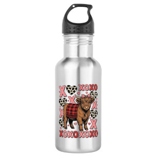 Cute Highland Cow XOXO Valentine Vintage Shirt Des 532 Ml Water Bottle