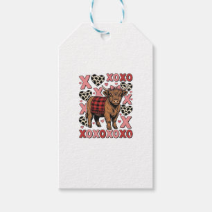 Cute Highland Cow XOXO Valentine Vintage Shirt Des Gift Tags