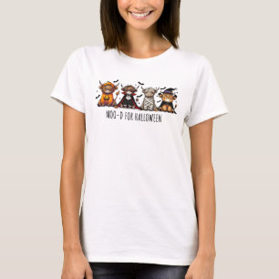 Cute Highland Cows Halloween Costume Design 🎃👻🐮 T-Shirt