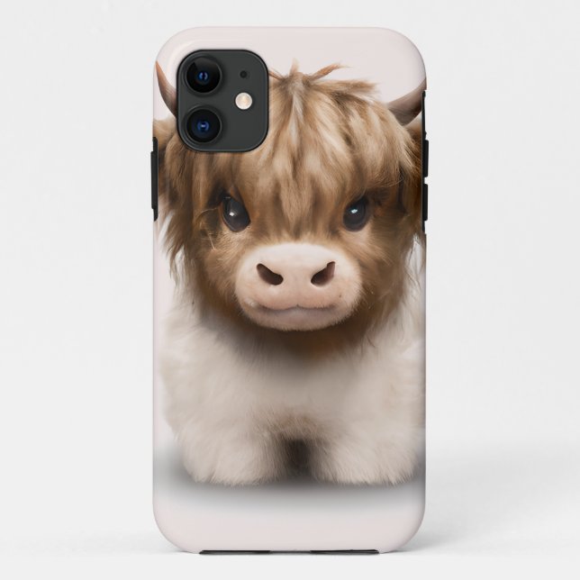 Cute Highlands Scottish Cow Case-Mate iPhone Case (Back)