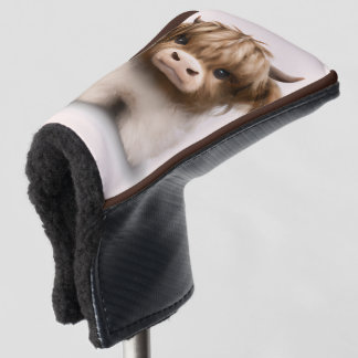 Cute Highlands Scottish Cow Golf Head Cover