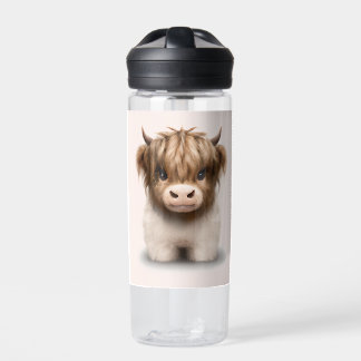 Cute Highlands Scottish Cow Water Bottle