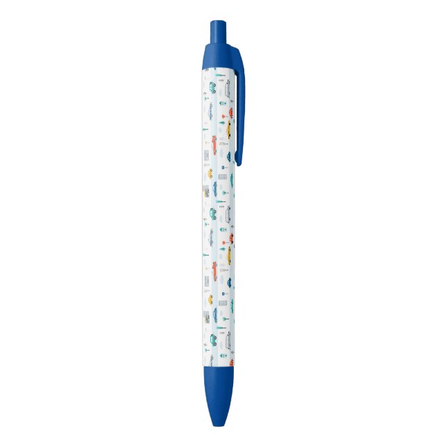 Cute Highway Vehicle Pattern Black Ink Pen (Bottom (Vertical))