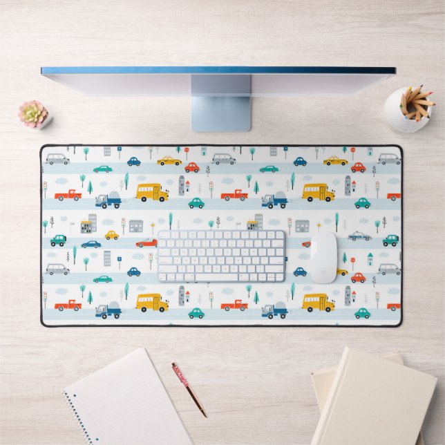 Cute Highway Vehicle Pattern Desk Mat (Office 1)
