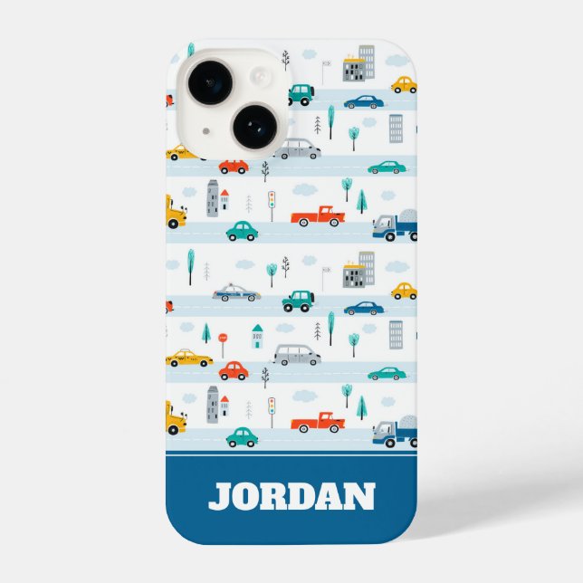 Cute Highway Vehicle Pattern iPhone Case (Back)