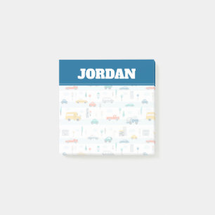 Cute Highway Vehicle Pattern Post-it Notes