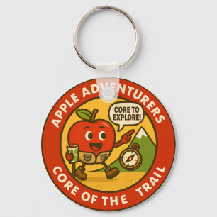 Cute Hiking Apple Outdoor Explorer Gear Keychain