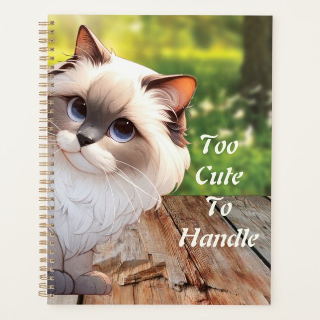 Cute Himalayan Peek Around Cat Planner (Front)
