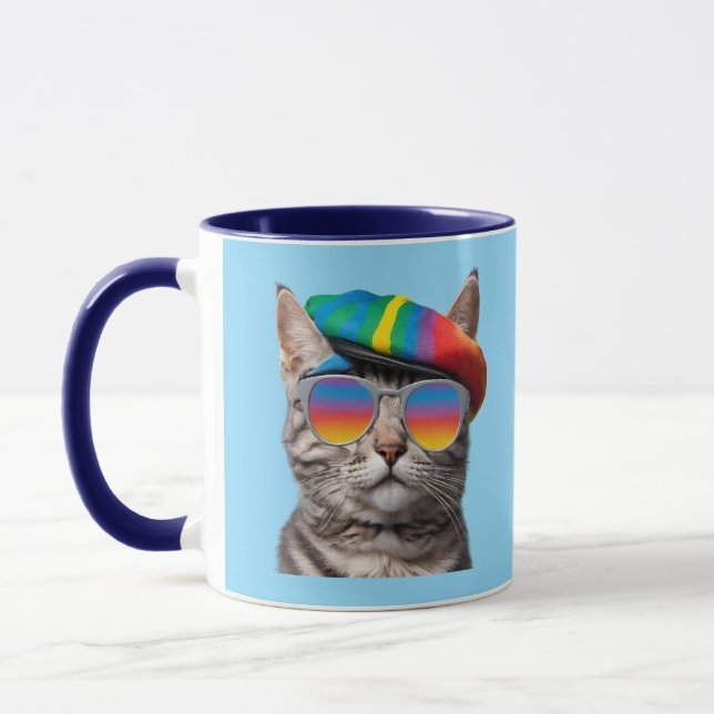 Cute Hip Tabby Coffee Mug (Left)