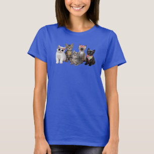 Cute Hippie Cat  T-Shirt