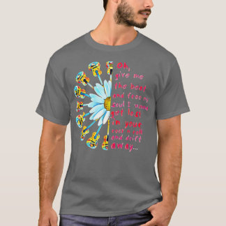 Cute hippie Drift away rock n roll flower  T-Shirt