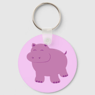 Cute Hippo Keychain