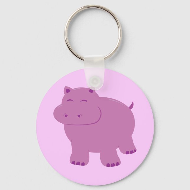 Cute Hippo Keychain (Front)