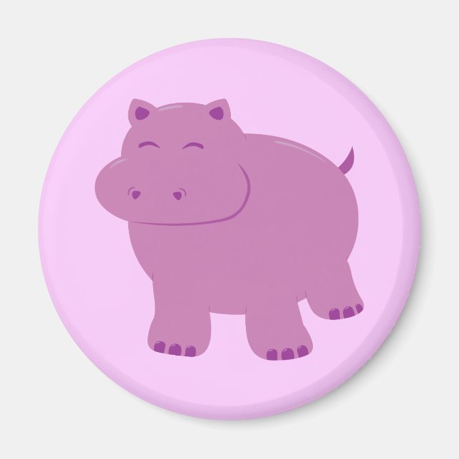 Cute Hippo Magnet (Front)