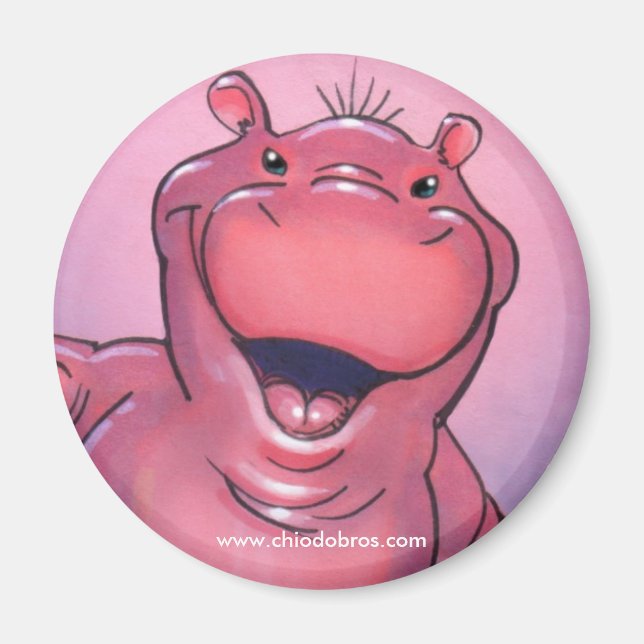 Cute Hippo Magnet (Front)