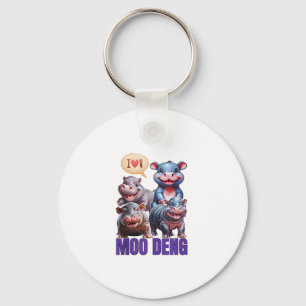 Cute Hippo Moo Deng Tee, Cool Moo Deng Hippo Lover Keychain