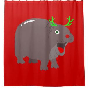 cute hippo reindeer christmas hippopotamus
