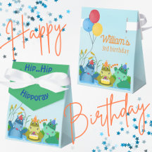 Cute Hippo Safari River Birthday