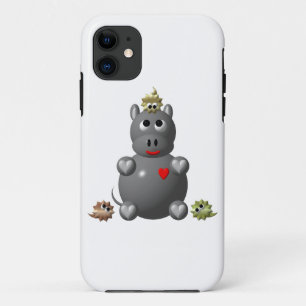 Cute Hippo with Hamsters iPhone 11 Case