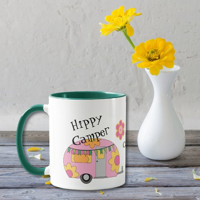 Cute Hippy Camper Personalized Mug (Creator Uploaded)