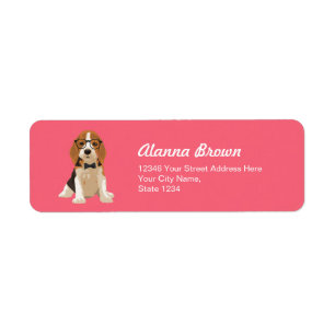 Cute Hipster Beagle Puppy Dog for Dog Lovers
