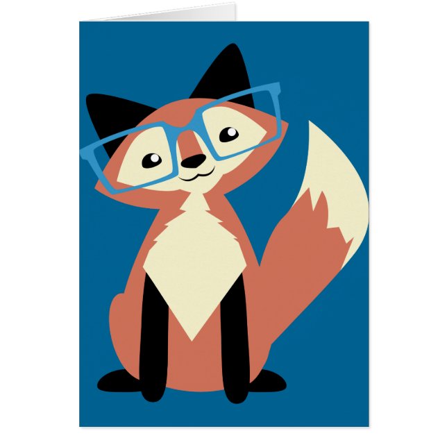 Cute Hipster Glasses Fox (Front)