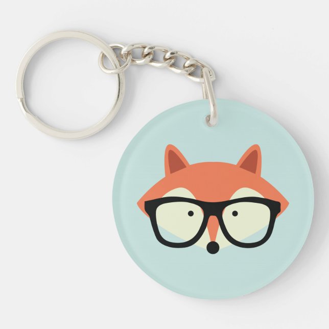 Cute Hipster Red Fox (Devant)