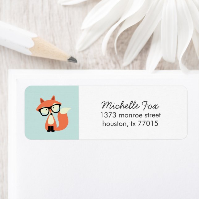 Cute Hipster Red Fox (En situation)