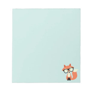 Cute Hipster Red Fox Notepad