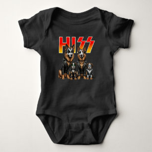 Cute Hiss Cats Rock Kittens Kitty Rocking Music Ca Baby Bodysuit