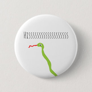 Cute Hissing Danger Noodle Snake 2 Inch Round Button