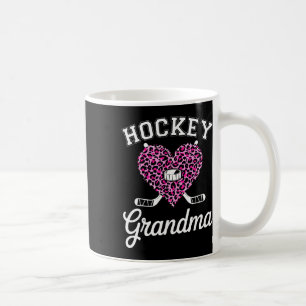 Cute Hockey Grandma Heart Leopard  Coffee Mug