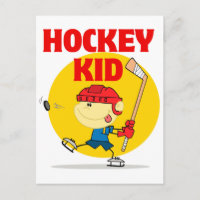 cute hockey kid cartoon character