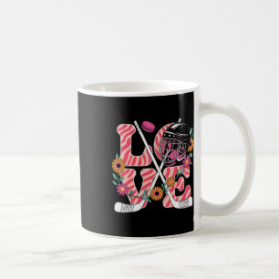 Cute Hockey Lover Style For Girls With Sporty Flor Coffee Mug