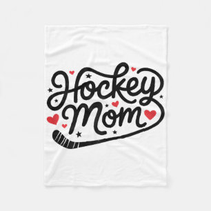 Cute Hockey Mom Hockey Player Mother  Fleece Blanket