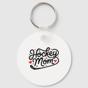 Cute Hockey Mom Hockey Player Mother  Keychain