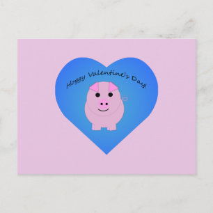 Cute Hoggy Valentine's Day Postcard