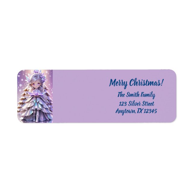 Cute Holiday Address Label Sticker Design for Kids (Front)