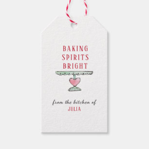 Cute Holiday 'Baking Sprits Bright'  Gift Tags