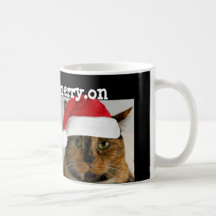 Cute Holiday Cat! get.your.merry.on Coffee Mug