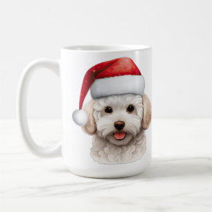CUTE HOLIDAY CHRISTMAS BICHON FRISE DOG COFFEE MUG