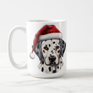 CUTE HOLIDAY CHRISTMAS DALMATIAN DOG COFFEE MUG