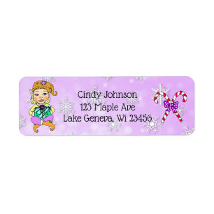 Cute Holiday Christmas Elf and Candy Canes