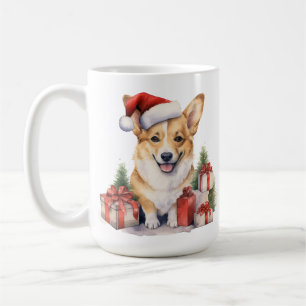 CUTE HOLIDAY CHRISTMAS PEMBROKE WELSH CORGI COFFEE MUG